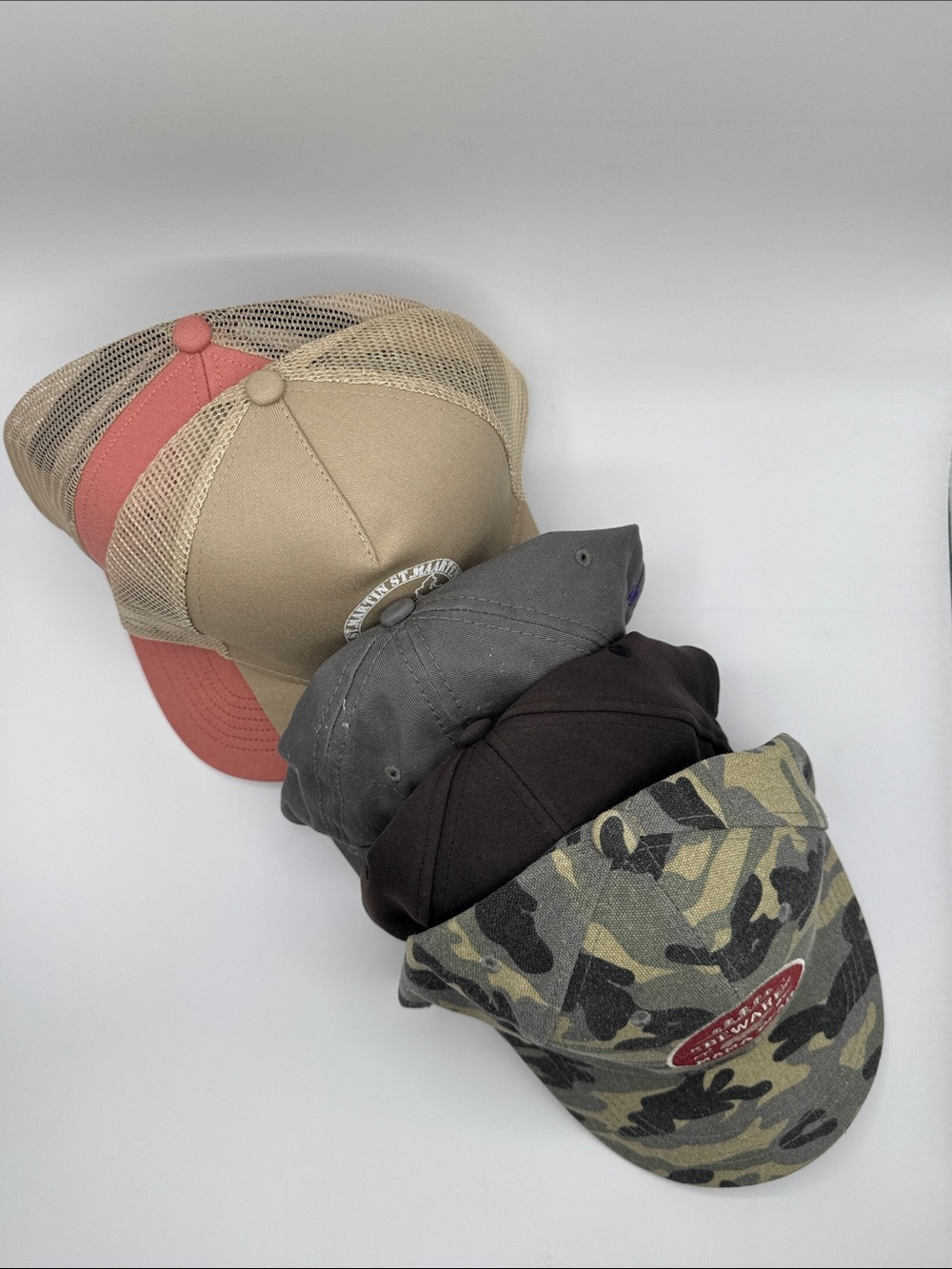 Womenโs Cap Hat Bundle 5 Mixed NWT and used Lululemon Collegiate Adjustable